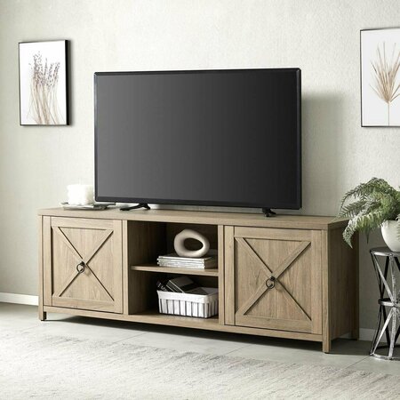 HUDSON & CANAL 80 in. Granger Rectangular TV Stand Antiqued Gray Oak TV1376